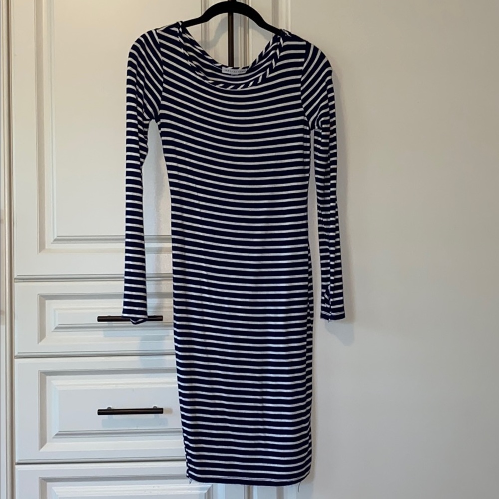 Navy Striped Dress